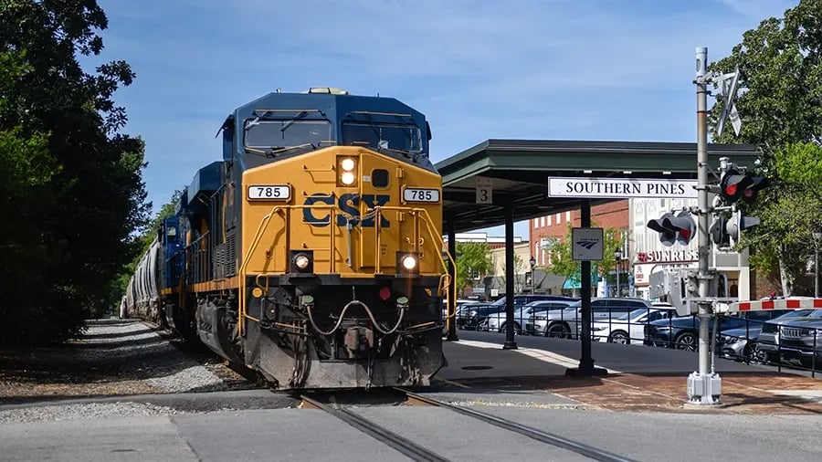 Southern Pines Train Departs -1