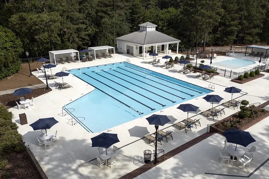 drone pool above gate