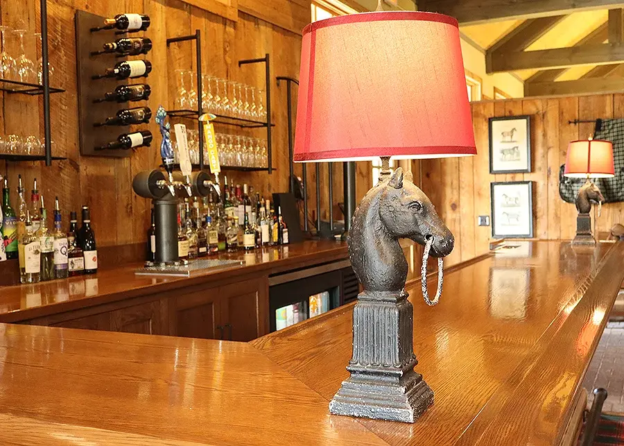 closeup of mens locker room bar